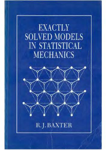 Обложка книги Exactly solved models in statistical mechanics
