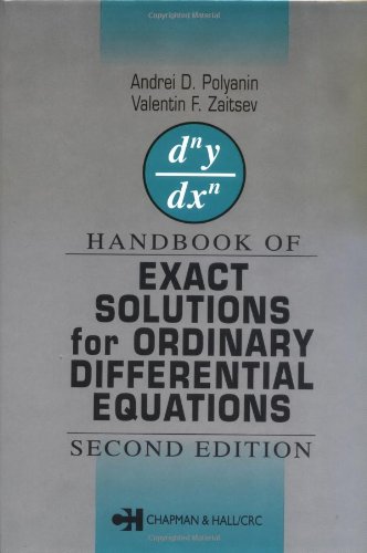 Обложка книги Handbook of Exact Solutions for Ordinary Differential Equations