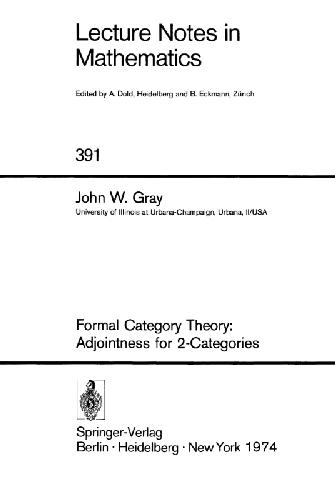 Обложка книги Formal category theory: Adjointness for 2-categories