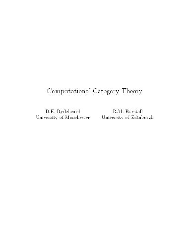 Обложка книги Computational category theory