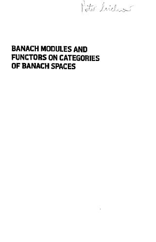 Обложка книги Banach modules and functors on categories of Banach spaces