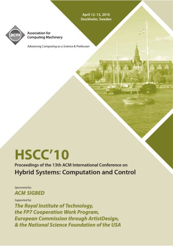 Обложка книги HSCC'10: proceedings of the 13th International Conference on hybrid systems : computation and control : April 12-15, 2010, Stockholm, Sweden  