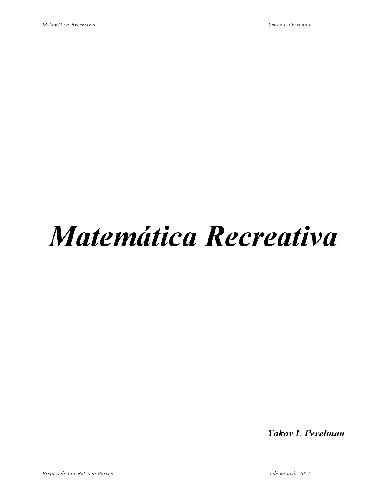 Обложка книги Matematicas Recreativas 1 