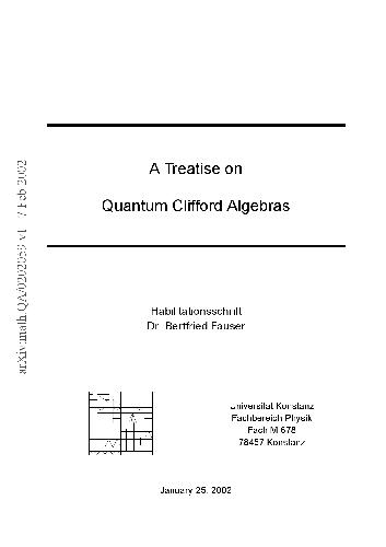 Обложка книги A treatise on quantum Clifford algebras