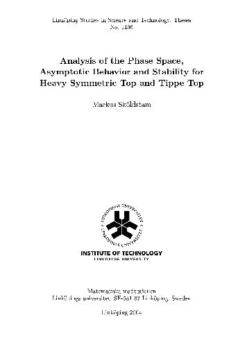 Обложка книги Analysis of the phase space, asymptotic behavior and stability for heavy symmetric top and tippe top