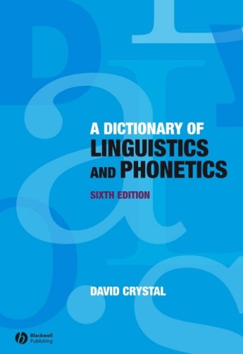 Обложка книги A dictionary of linguistics and phonetics