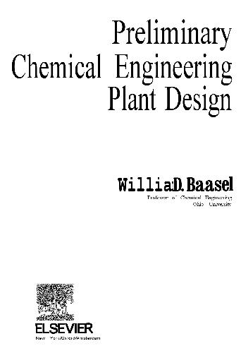 Обложка книги Preliminary Chemical Engineering Plant Design