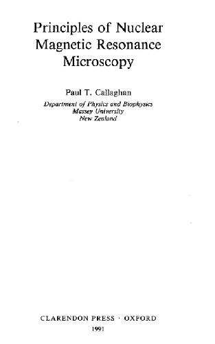Обложка книги Principles of Nuclear Magnetic Resonance Microscopy