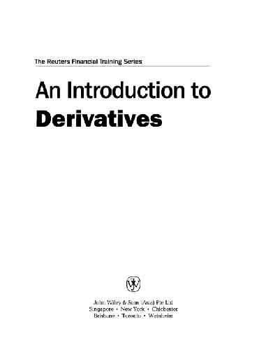 Обложка книги Введение в деривативы и финансовые рынки