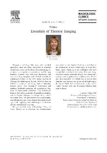 Обложка книги Essentials of Thoracic Imaging, An Issue of Radiologic Clinics