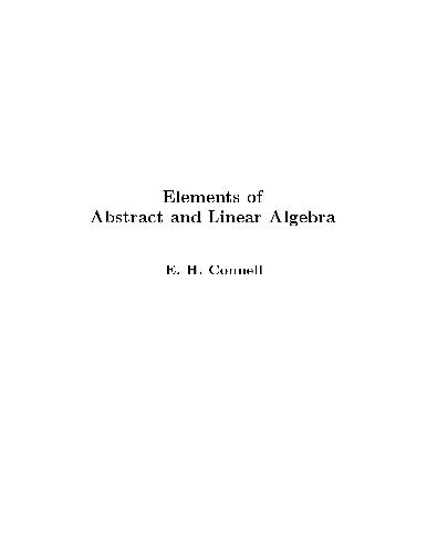 Обложка книги Elements of Abstract and Linear Algebra