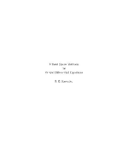 Обложка книги Hilbert Space Methods For Partial Differential Equations