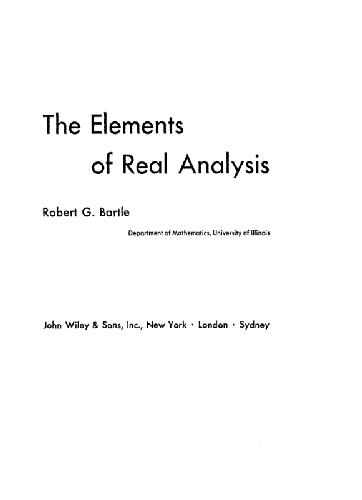 Обложка книги The Elements of Real Analysis
