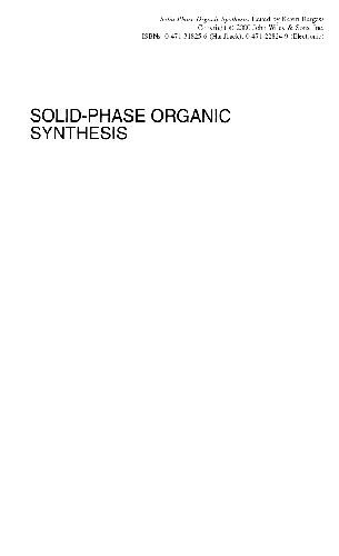 Обложка книги Solid-Phase Organic Synthesis