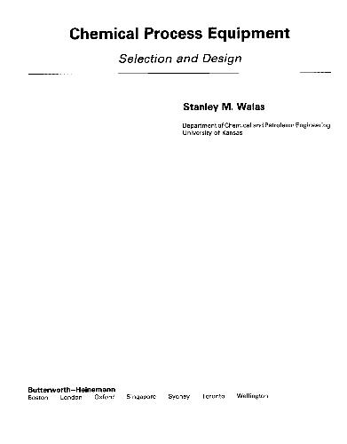 Обложка книги Chemical Process Equipment. Selection and Design