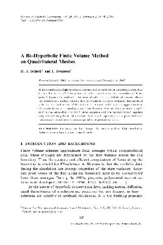 Обложка книги A Bi-Hyperbolic Finite volume Method on Quadrilateral Meshes