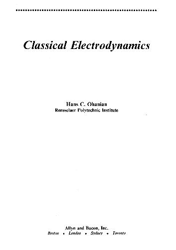 Обложка книги Classical Electrodynamics