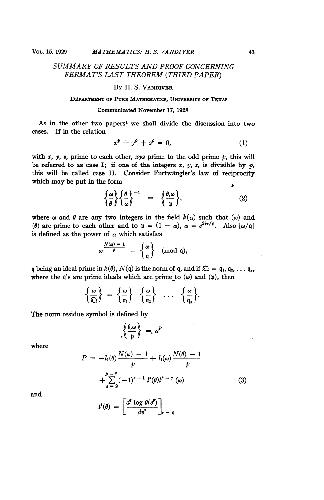 Обложка книги Summary of results and proof concerning Fermat's last theorem (theird paper)