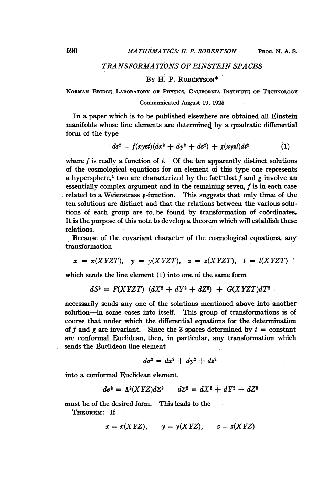 Обложка книги Transformations of Einstein Spaces