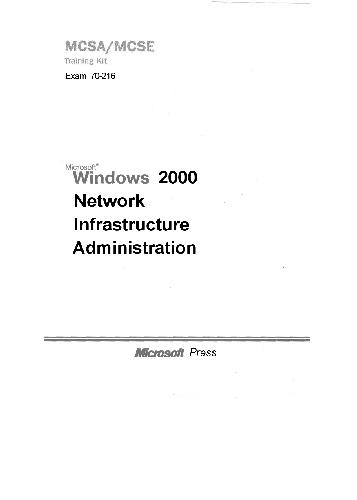 Обложка книги Администрирование сети на основе Microsoft Windows 2000. Сертификационный экзамен № 70-216