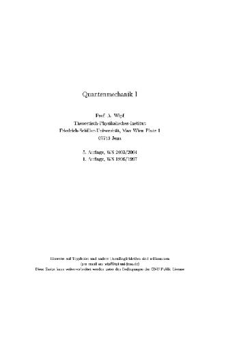 Обложка книги Quantenmechanik 1