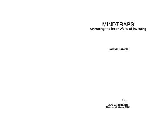 Обложка книги Mindtraps. Mastering the inner world of investment