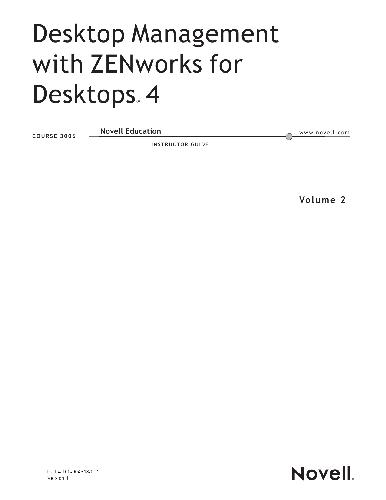 Обложка книги Desktop Management With Zenworks For Desktops 4 Instructor G