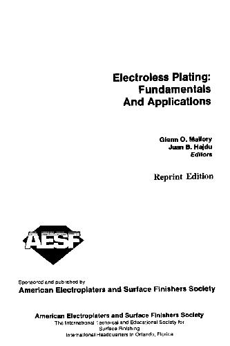 Обложка книги Electroless Plating - Fundamentals and Applications