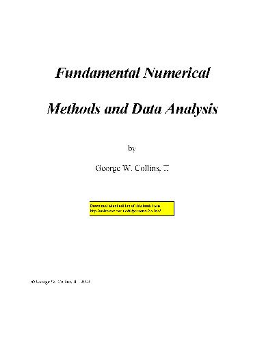 Обложка книги Fundamental Numerical Methods and Data Analysis