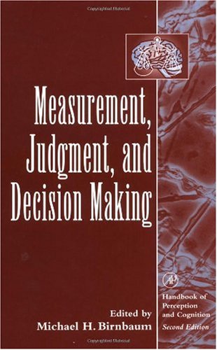 Обложка книги Measurement Judgment and Decision Making