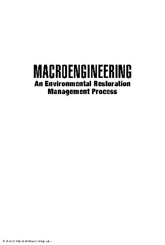 Обложка книги Macroengineering An Environmental Restoration Management Process
