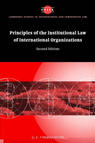 Обложка книги Principles of the Institutional Law of International Organizations