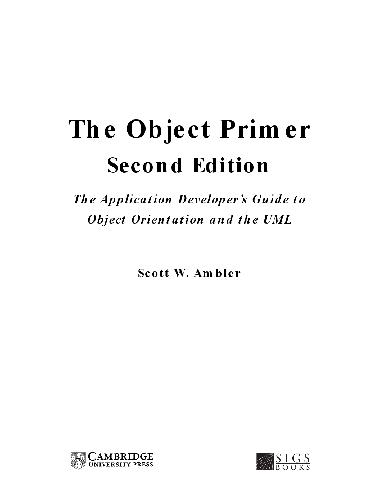 Обложка книги The Object Primer 2nd Edition - The Application Developer's Guide to Object Orientation and the UML