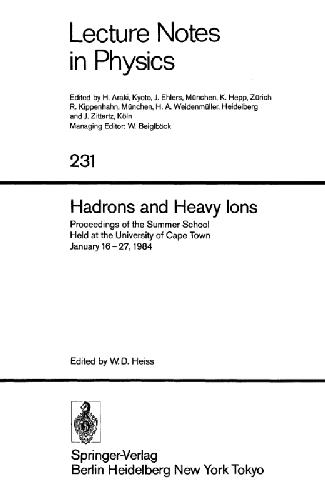 Обложка книги Hadrons and Heavy Ions