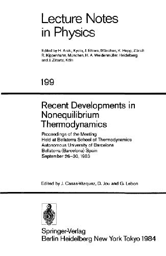 Обложка книги Recent Developments in Nonequilibrium Thermodynamics