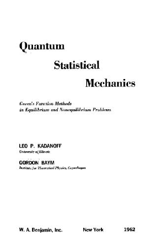 Обложка книги Quantum statistical mechanics