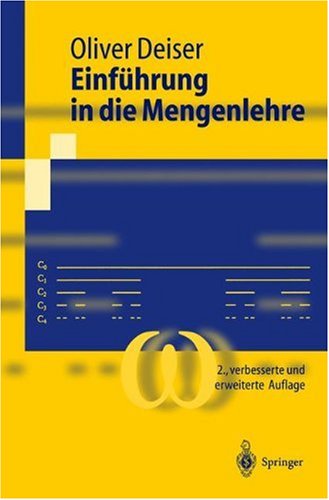 Обложка книги EinfГјhrung in die Mengenlehre: Die Mengenlehre Georg Cantors und ihre Axiomatisierung durch Ernst Zermelo