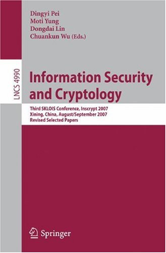 Обложка книги Information Security and Cryptology, 3 conf., Inscrypt 2007