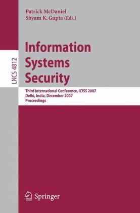 Обложка книги Information Systems Security, 3 conf., ICISS 2007
