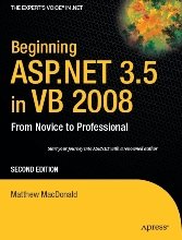 Обложка книги Beginning ASP.NET 3.5 in VB 2008: From Novice to Professional