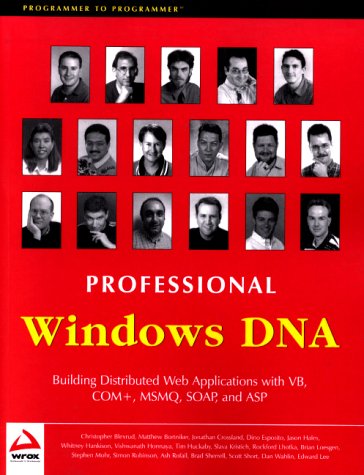 Обложка книги Professional Windows DNA: Building Distributed Web Applications with VB,..