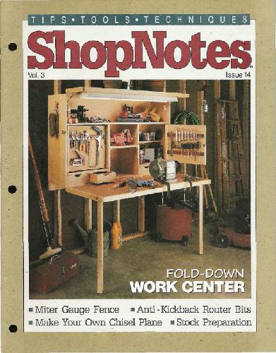 Обложка книги Woodworking Shopnotes 014 - Fold Down Work Center
