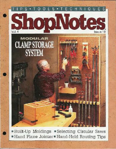 Обложка книги Woodworking Shopnotes 019 - Modular Clamp Storage System