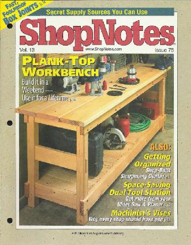 Обложка книги Woodworking Shopnotes 075 - Plank Top Workbench