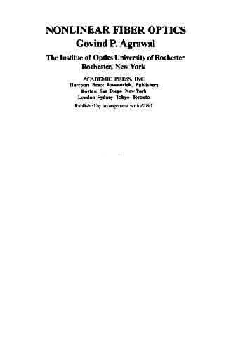 Обложка книги Нелинейная волоконная оптика