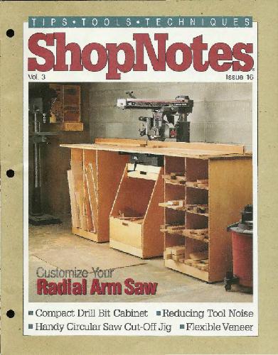 Обложка книги Woodworking Shopnotes 016 - Custonize Your Radial Arm Saw