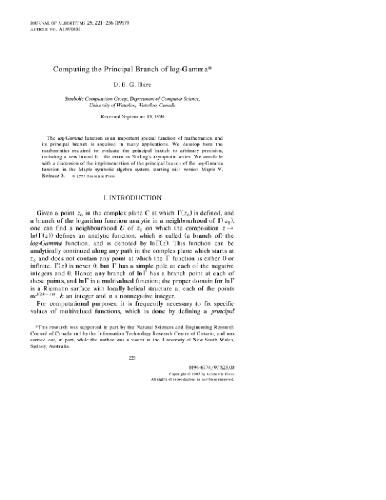Обложка книги Computing the principal branch of the log-gamma function