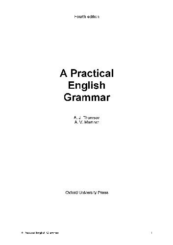 Обложка книги A Practical English Grammar