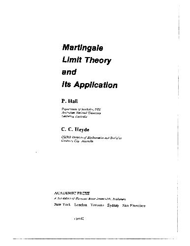 Обложка книги Martingale Limit Theory And Its Application