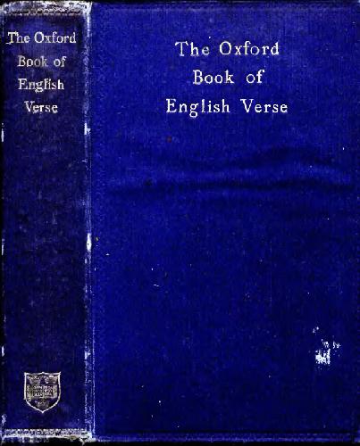 Обложка книги The Oxford Book of English Verse 1250-1900